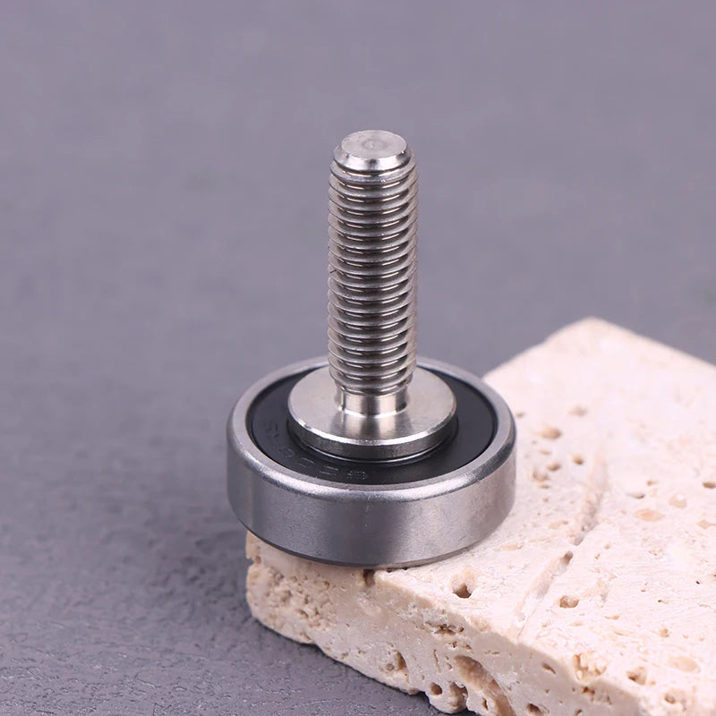 1/2Pcs Stainelss Steel M8 Thread Screw Roller Bearings, JS600026-8C2L25M8 OD 26mm for Door and Window Oasis Select 1pc