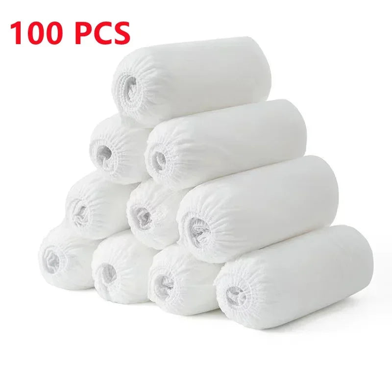 Disposable Shoe & Boot Covers 100-Pack | Non-Slip Foot Booties