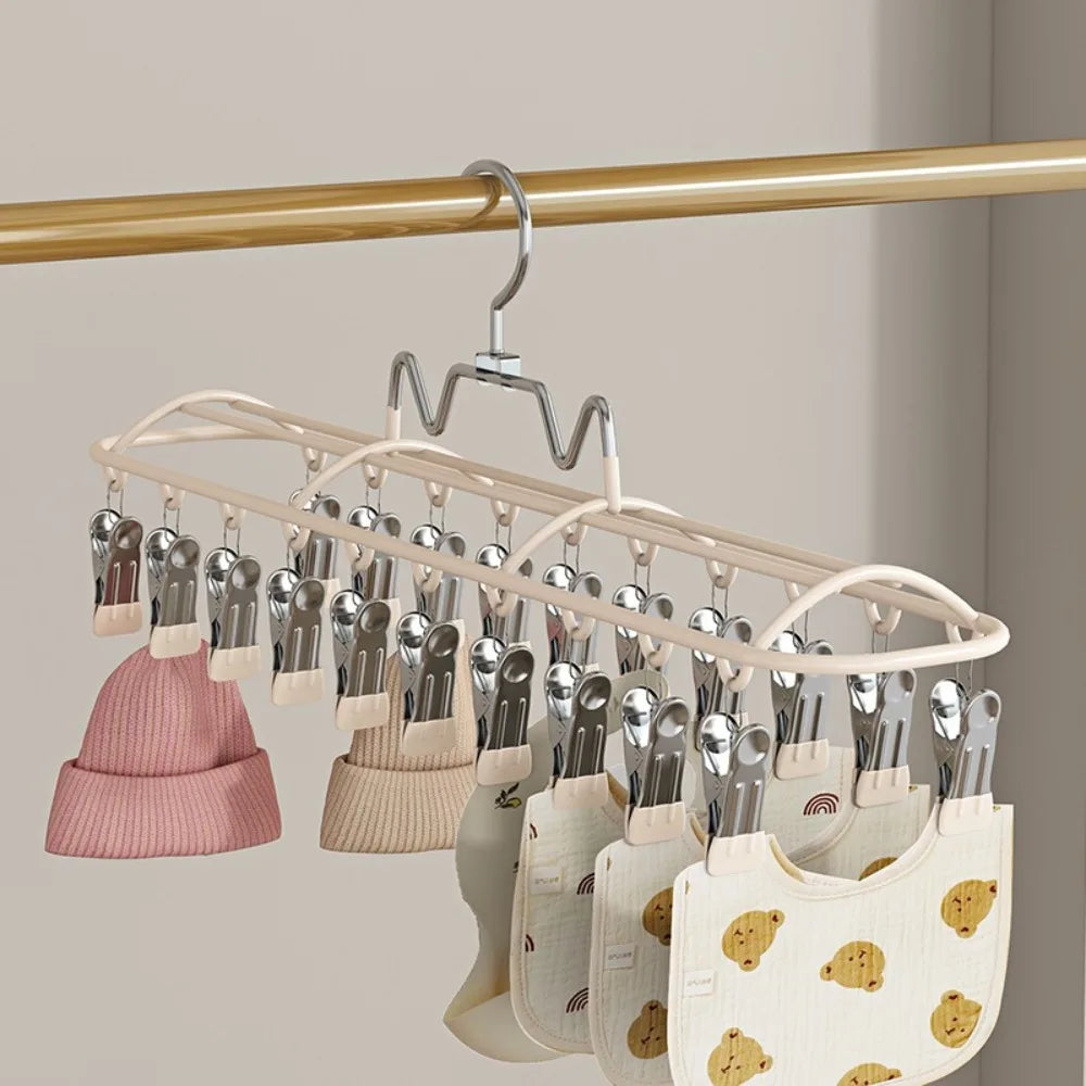 Portable Windproof Stainless Steel Clothes Drying Hanger