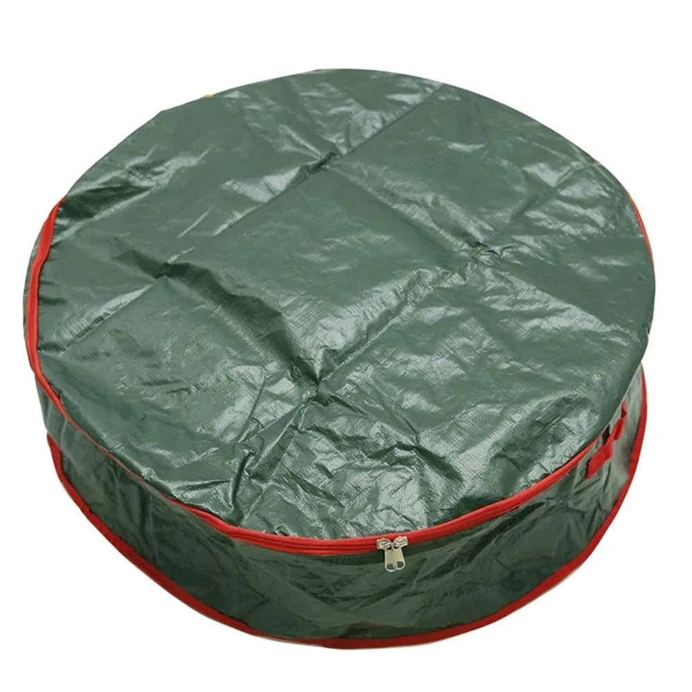 Round Christmas Wreath Storage Bag – Waterproof with Handle