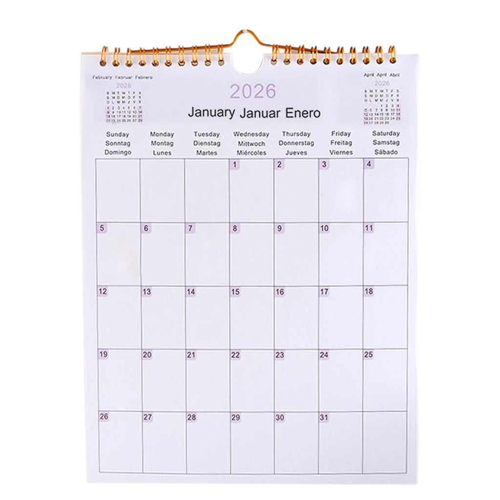Calendar 2025 20252026 Calendar Planner Multilingual Coil Planner Agenda Organizer Scheduling For Home Office School Classroom Oasis Select 26Vertical version