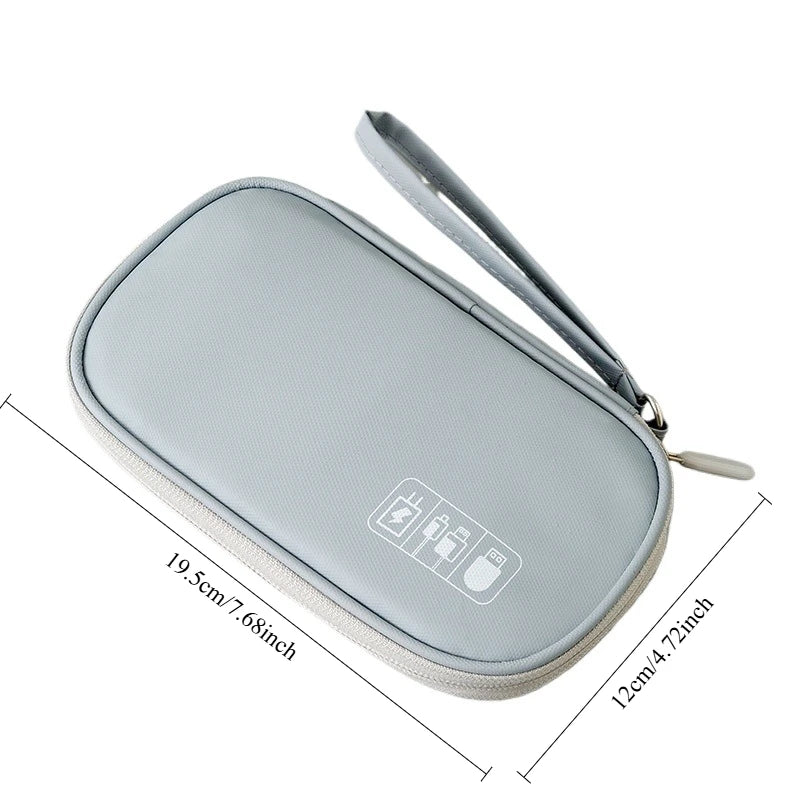 Portable Travel Accessories Organizer Pouch for Power Bank Phone Anti Shock Earbuds Case Handheld Small Electronics Storage Bag Oasis Select
