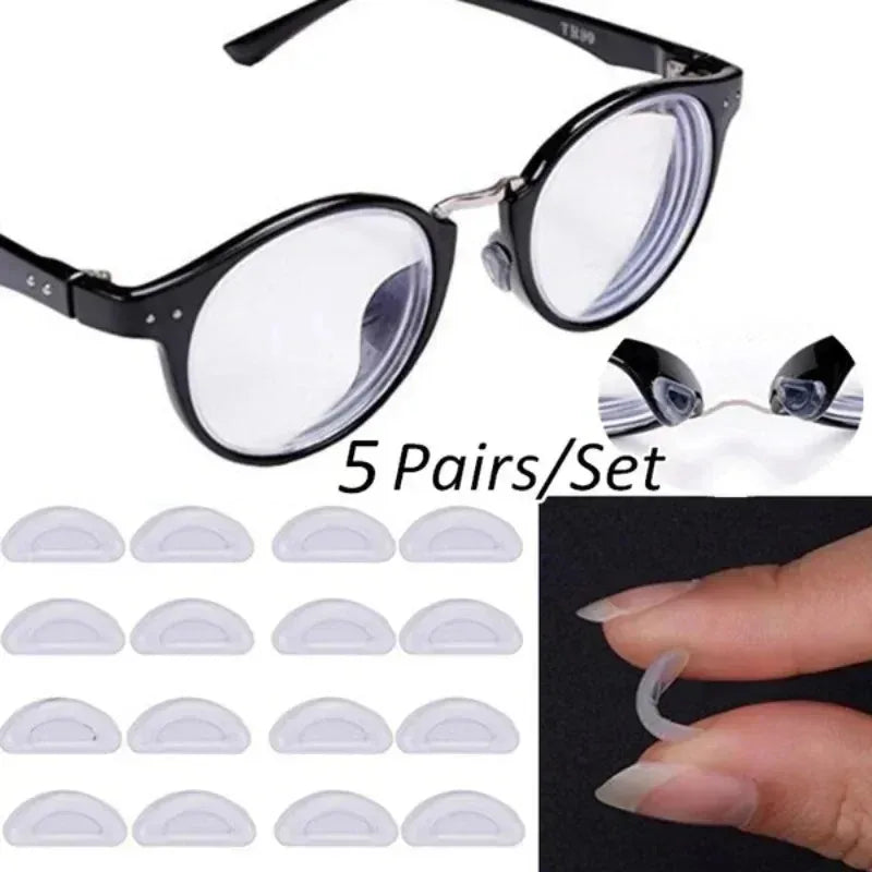 10/20/30/40Pcs Adhesive Nose Pad, Eyeglass Nose Pads Stick On Silicone Anti-Slip For Sunglasses Thin Nose Pads Eyeglasses Oasis Select