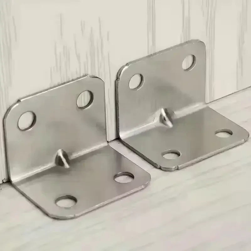 20pcs 90-Degree Angle Iron Plate Brackets Set for Table Chair Cabinet Wardrobe Fixed Connector Shelf Brackets Accessories Oasis Select