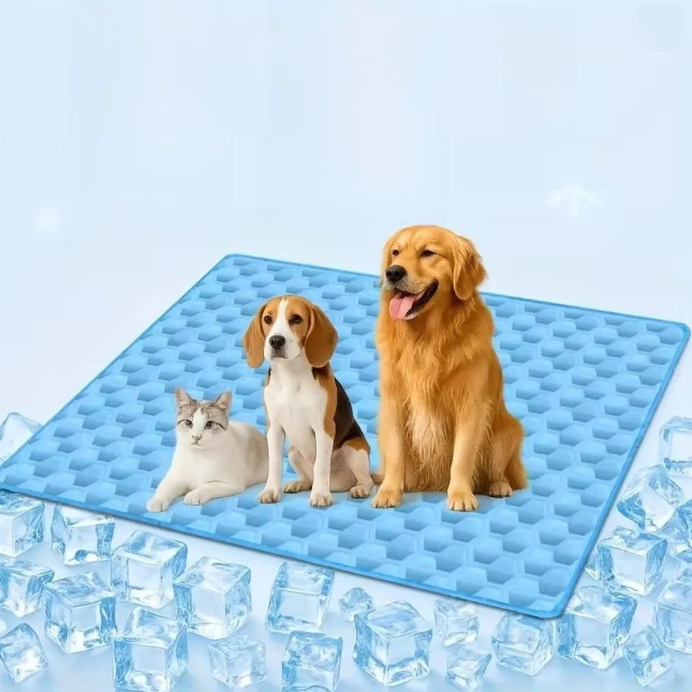Pet Ice Pad Cool Sleeping Mat Breathable Silk Sofa Cat Blanket Small Oasis Select
