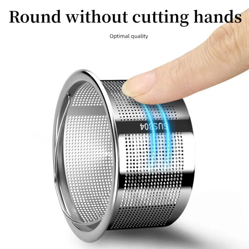 Stainless Steel Kitchen Sink Strainer Plug 99% Sink Drain Cover Filter Basket With Handle Waste Filter Mesh Kitchen Accessories Oasis Select