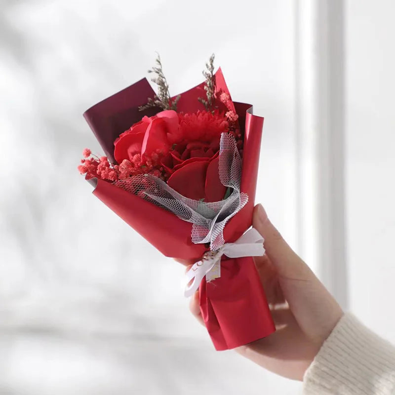 Mother's Day Gift Mini Dried Roses Decorative Small Bouquet Carnations Eternal Flowers Holiday Accompaniment Gift Oasis Select