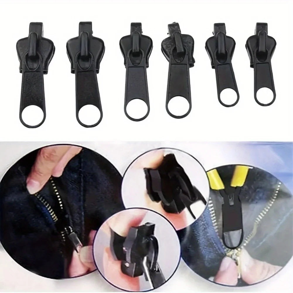 6pcs Instant Zipper Repair Kit with Universal Design & Multiple Sizes, Replacement Zipper Oasis Select