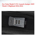 Custom Fit Easy Install Glovebox USB Hub For Tesla Model YL Y Juniper Launch Model 3 Highland Type-C Splitter Docking Station Oasis Select 1PC