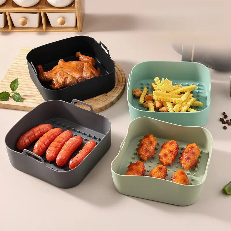 Air Fryer Silicone Baking Tray for Home Baking Easy To Clean Baking Tray Modern Minimalist Kitchen Supplies Oasis Select