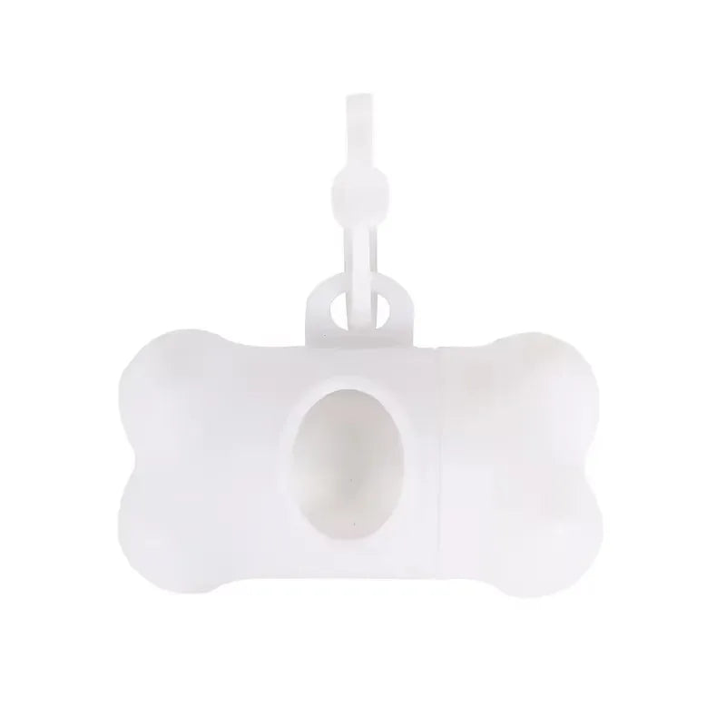 1/3pc Bone Shaped Bag Dispenser Disposable Pet Dog Waste Bag Holder Plastic Garbage Bag Case Carrier Disposal Poop Bag Dispenser Oasis Select white