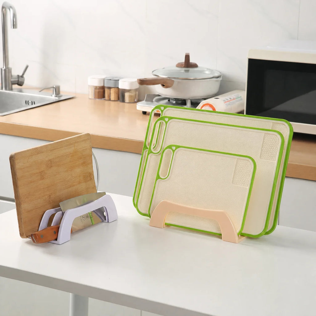 Countertop Organizer Moisture Resistant Kitchen Storage Rack Pot Lid Holder Multifunctional Cutting Board Holder For Utensil Oasis Select