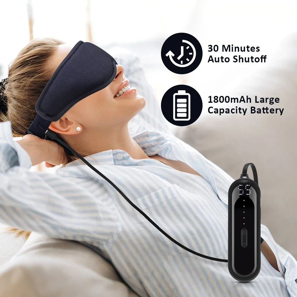 3D Electric Steam Eye Mask – Heat & Vibration Massage