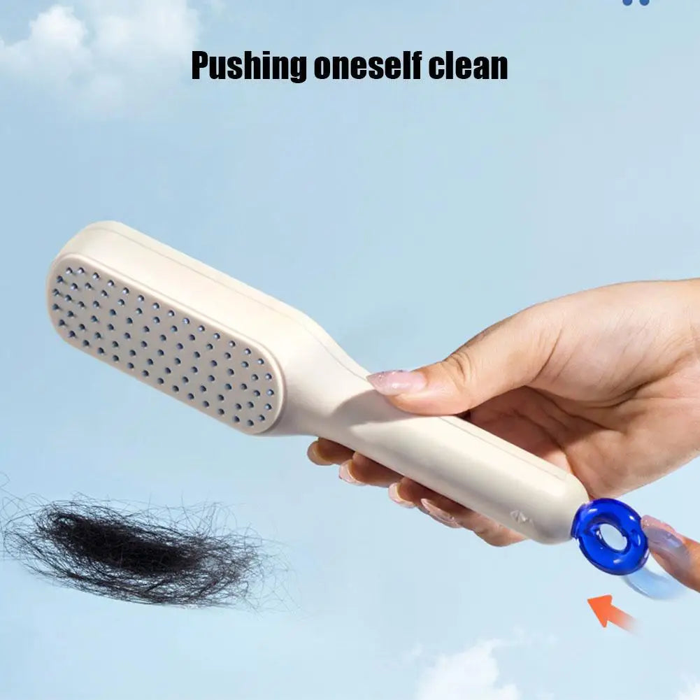 Magic Retractable Comb Self Cleaning Hair Brush One-pull Cleaning Anti-Static Massage Hair Smoothing Comb Hair Styling Tools Oasis Select