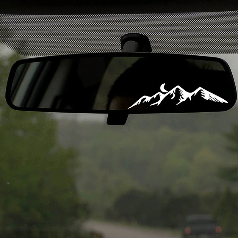 Mountain Moon Outdoor Personalized Car Rear View Mirror Makeup Mirror Decorative Stickers Helmet Mug Laptop Cell Phone Cute Mini Oasis Select