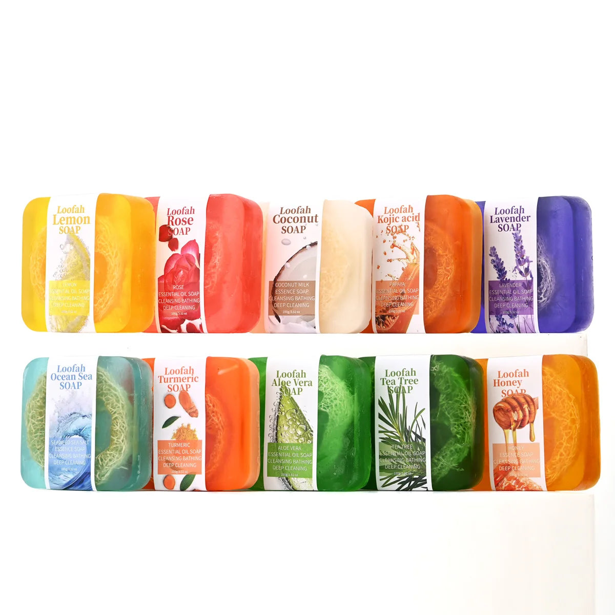 Lemon & Lavender Loofah Soap Bar – Cleanse & Moisturize
