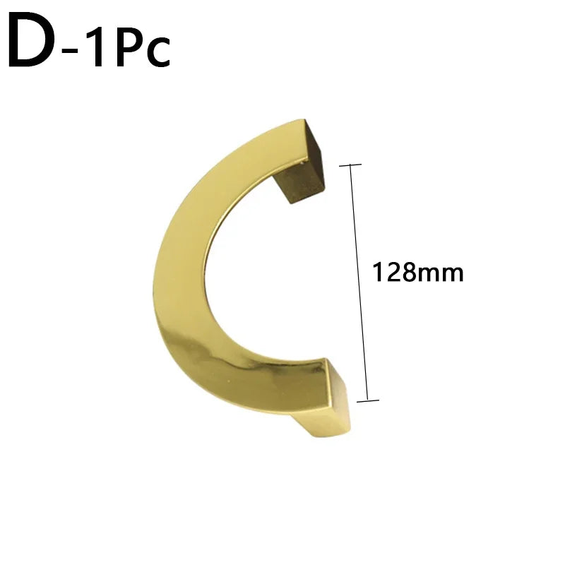 European Modern Minimalist Semi-Circular Knob Zinc Alloy Cabinet Drawer Shoe Door Pull Furniture Handle Oasis Select D-128mm