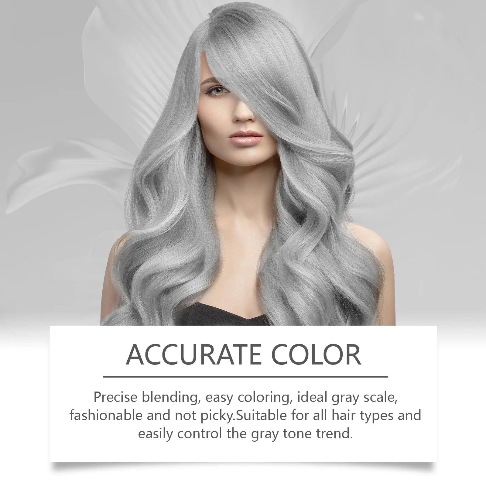 Gray Silver Hair Dye Cream – Metallic Smoky Punk Style 100g Hair Color Cream Oasis Select