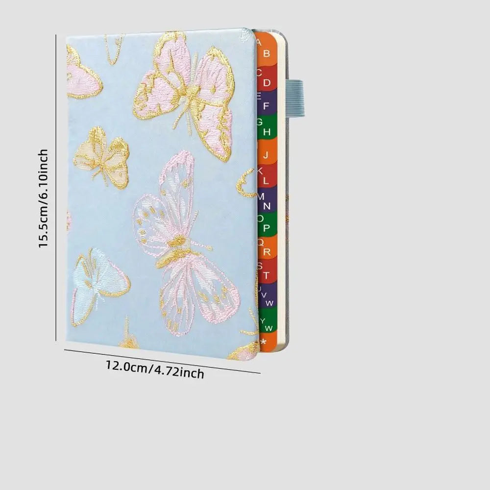 Delicate Embroidered Decoration B6 Embroidery Notebook Practical Band Design Soft Touch Hardcover Soft Touch Hardcover Notepad Oasis Select