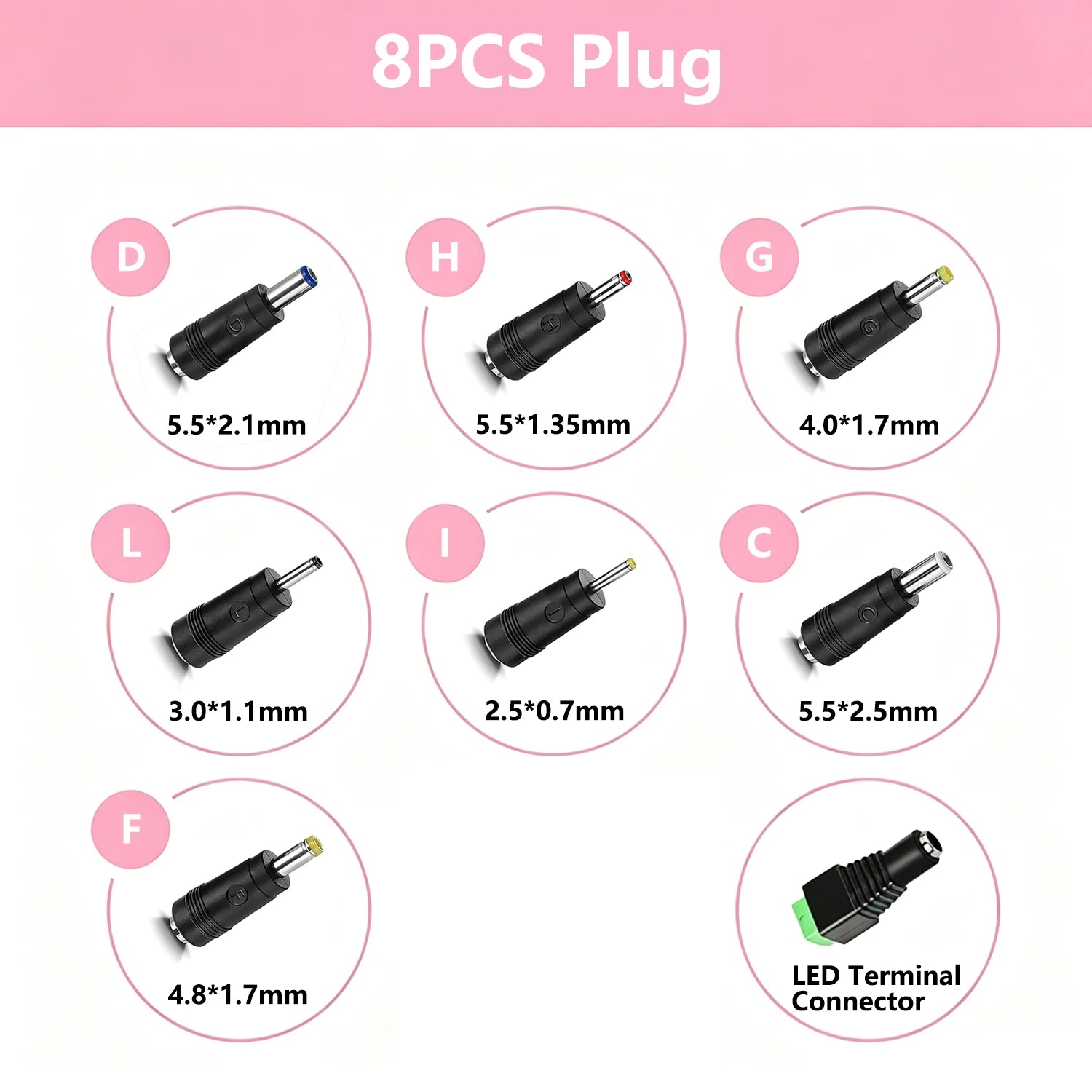 AC 220V 110V TO DC 24V 12V 5V 6V 8V 9V 10V 13V 15V Power Supply 1A 2A 3A Power Source Optional 8PCS Plug For LED Strip Oasis Select