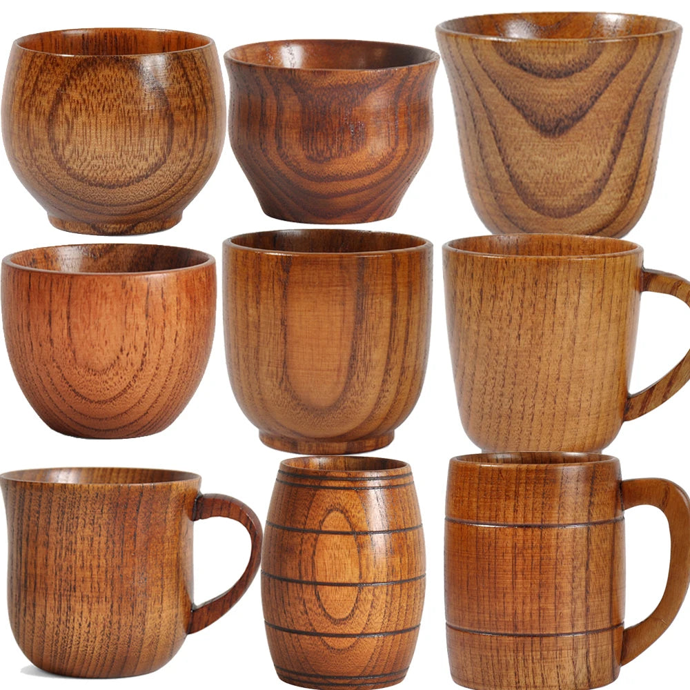 Handmade Spruce Wood Cup – Eco-Friendly Tea Coffee Drinkware Wooden Drinkware Cup Oasis Select
