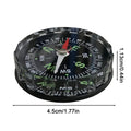 Outdoor Waterproof Multi Compass, Sighting Navigation Emergency Survival Gear for Camping Hiking Mountaineering Oasis Select black