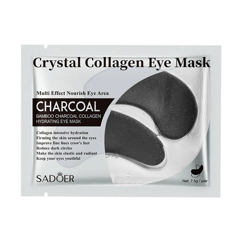 SADOER Collagen Eye Masks 10 Pairs – Hydrating & Firming Collagen Eye Mask Oasis Select Charcoal 10Pcs