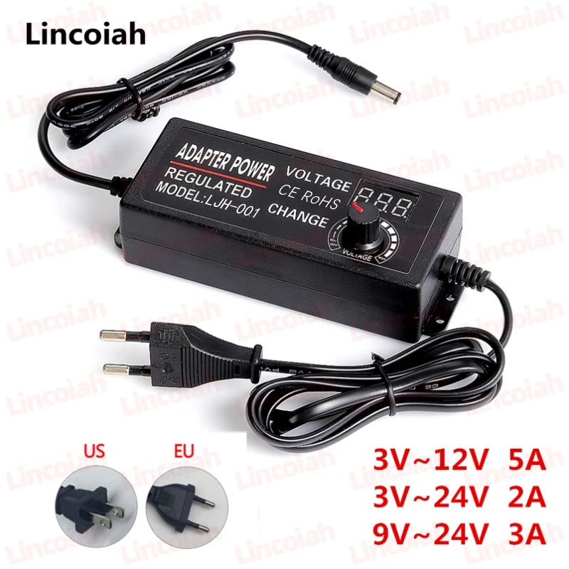 Adjustable AC To DC Power Supply 3V 5V 6V 9V 12V 15V 18V 24V 1A 2A 5A Power Supply Adapter Universal 220V To 12 V Volt Adapter Oasis Select