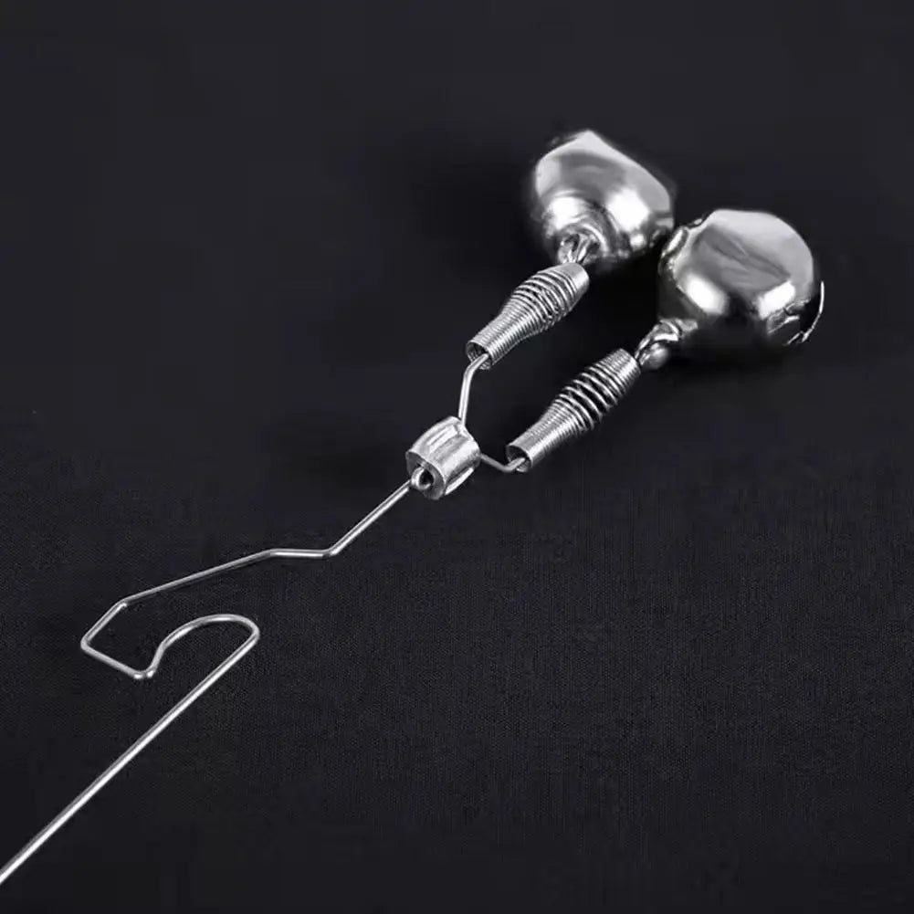 Fishing Rod Alarm Bell – Double Metal Bells & Spring Clip