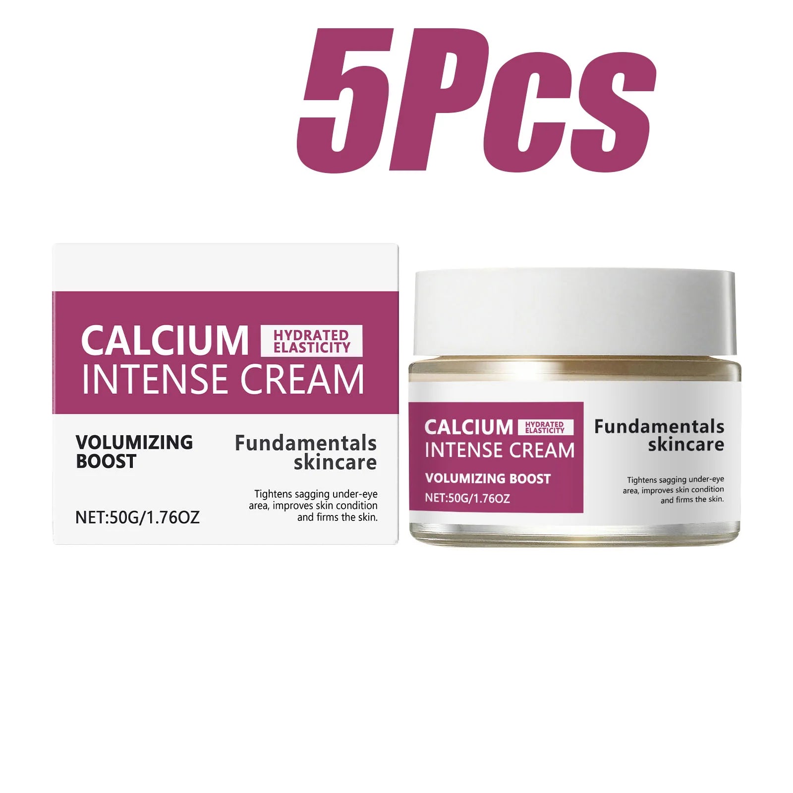Calcium Intense Cream Tighten Skin Elasticity Enhance Moisturizing Facial Firming Improve Skin Sagging Nourishing Facial Lifting Oasis Select 5 x 50g Boxed