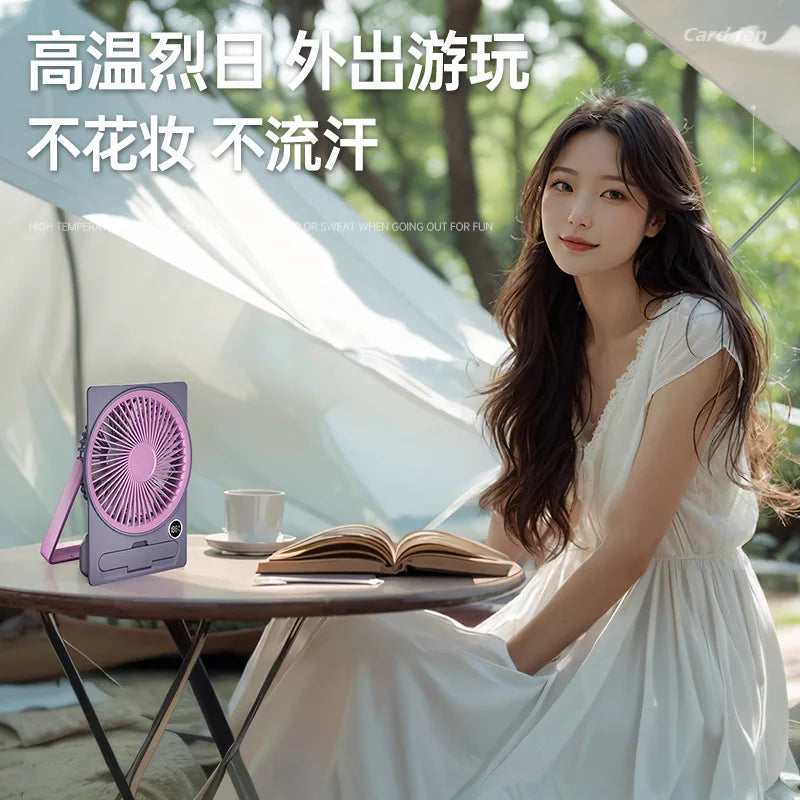 Portable 5-Speed Desktop & Hanging Fan – USB Rechargeable