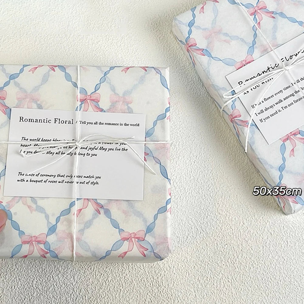 Bouquet Wrapping Paper Silver Snowflake Tissue Papers Strawberry Paper Hand-Kneaded Cake Baking Gift Wrap For Decorations Gift Oasis Select