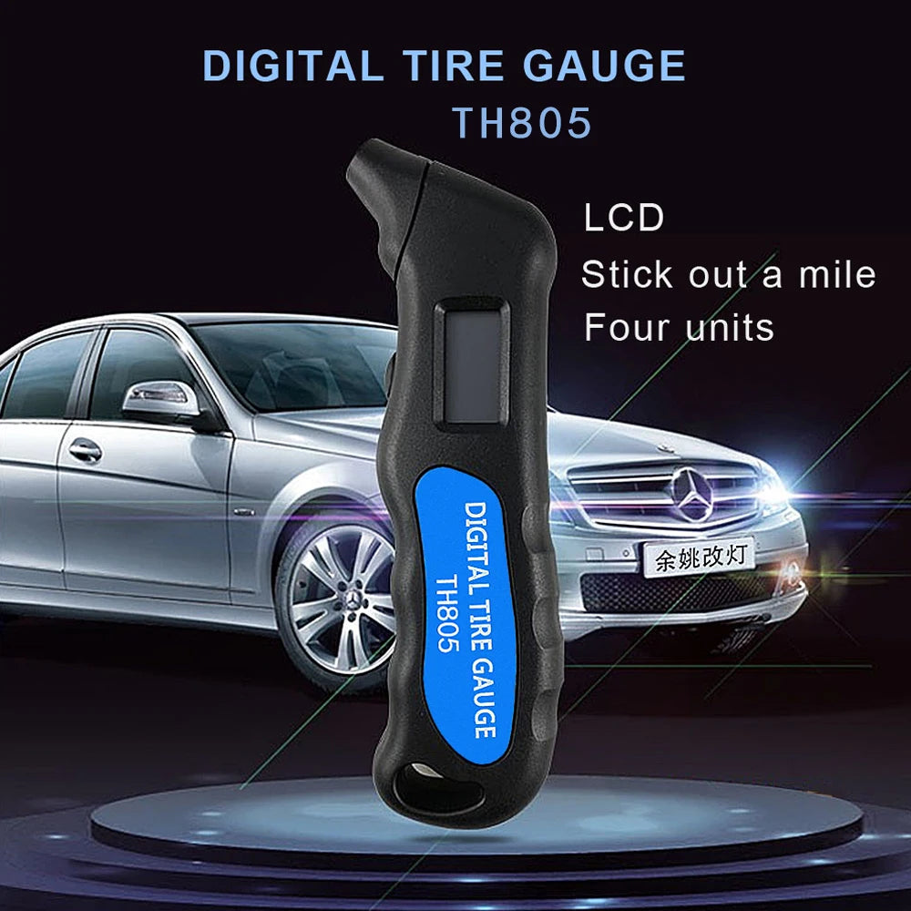 Digital Tire Pressure Gauge TH805 – 150 PSI LCD, Car Bike Truck Tire Pressure Gauge Oasis Select