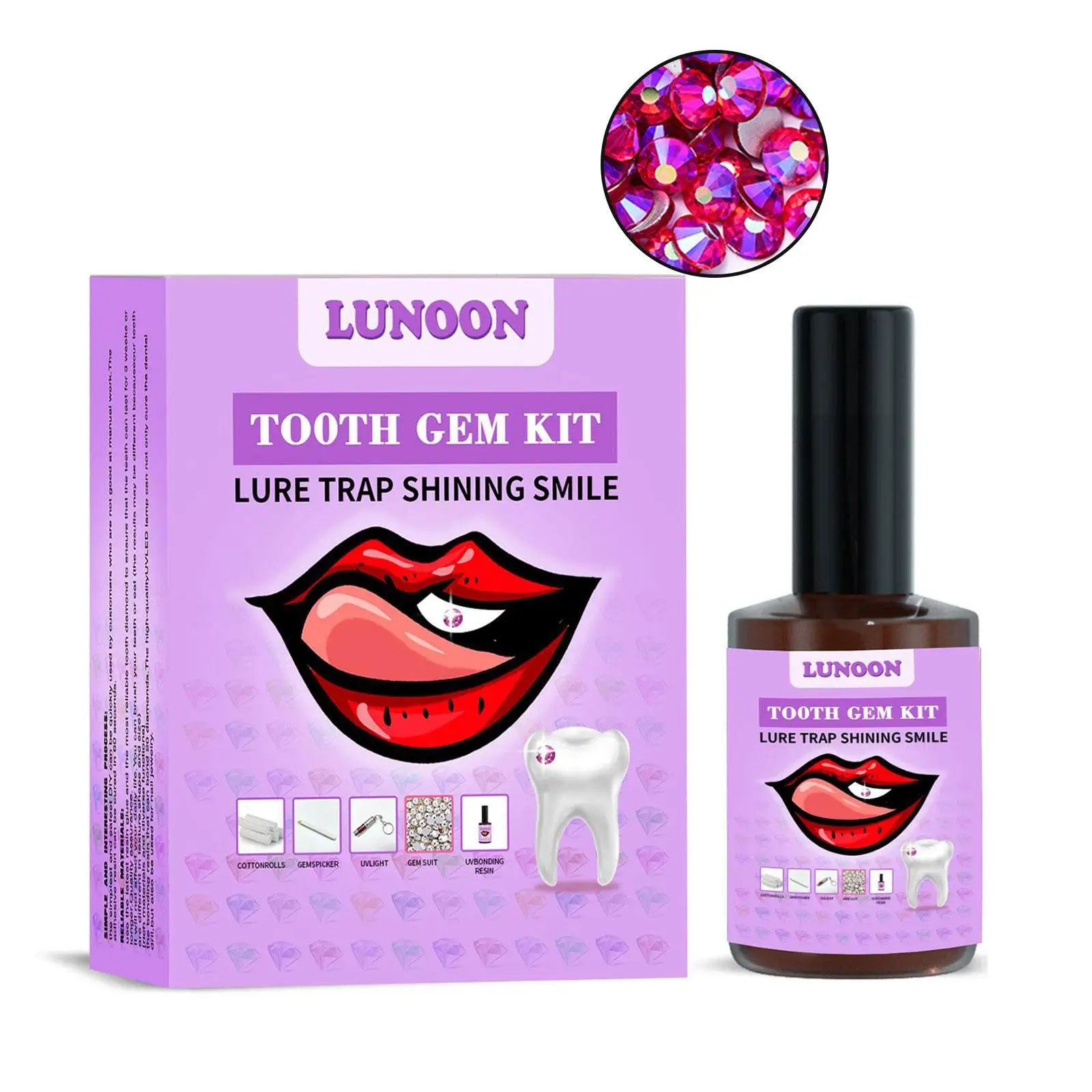 DIY Tooth Gem Kit – Crystals, UV Glue & LED Light Tooth Gem Kit Oasis Select