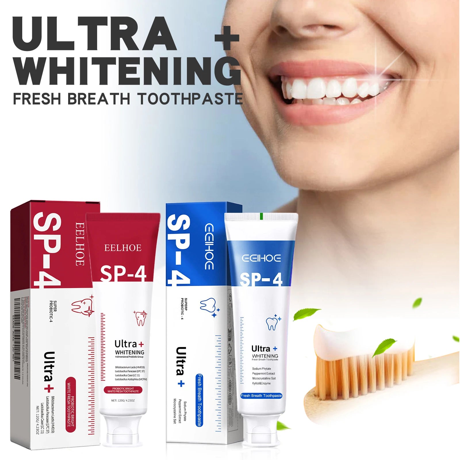 Eelhoe Probiotic Whitening Toothpaste – Fresh Breath 120g