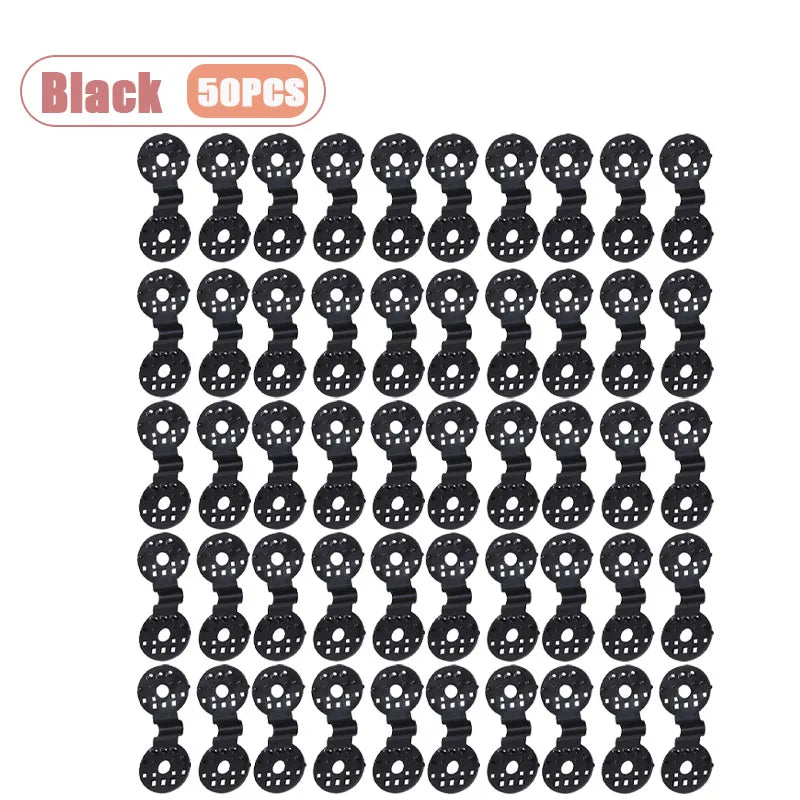 Reusable Sun Shade Clips Black Mesh Grip for Outdoor Canopy Garden Net Quick Easy Installation Wind Resistant Fasteners Oasis Select Black-50PCS