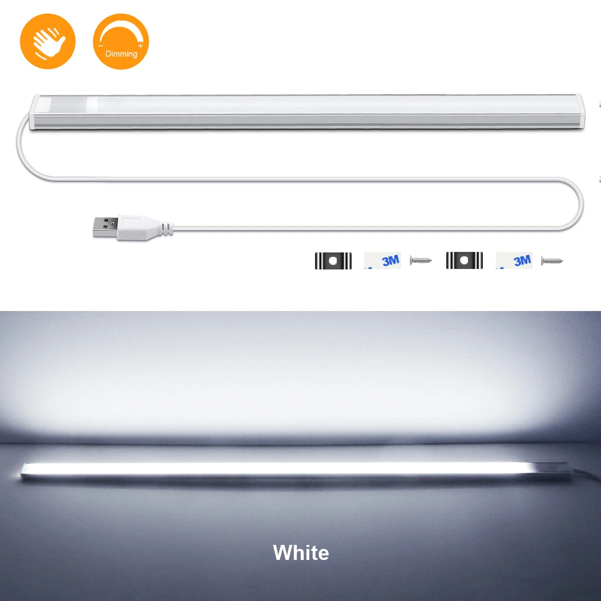 5V Hand Sweep Sensor Switch Detector USB Hand Wave Smart Motion Sensor Light Bar for Kitchen Wardrobe Indoor Night Lighting Oasis Select 40cm White Dimmable