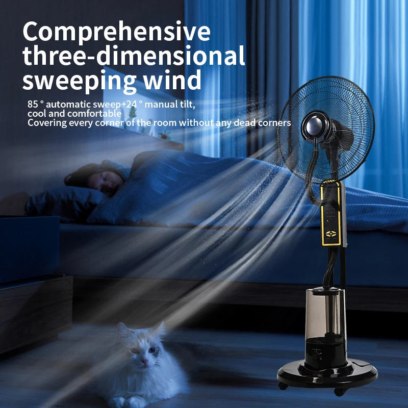 4L Misting Spray Fan 75W – Water-Cooled Tower Fan for Home