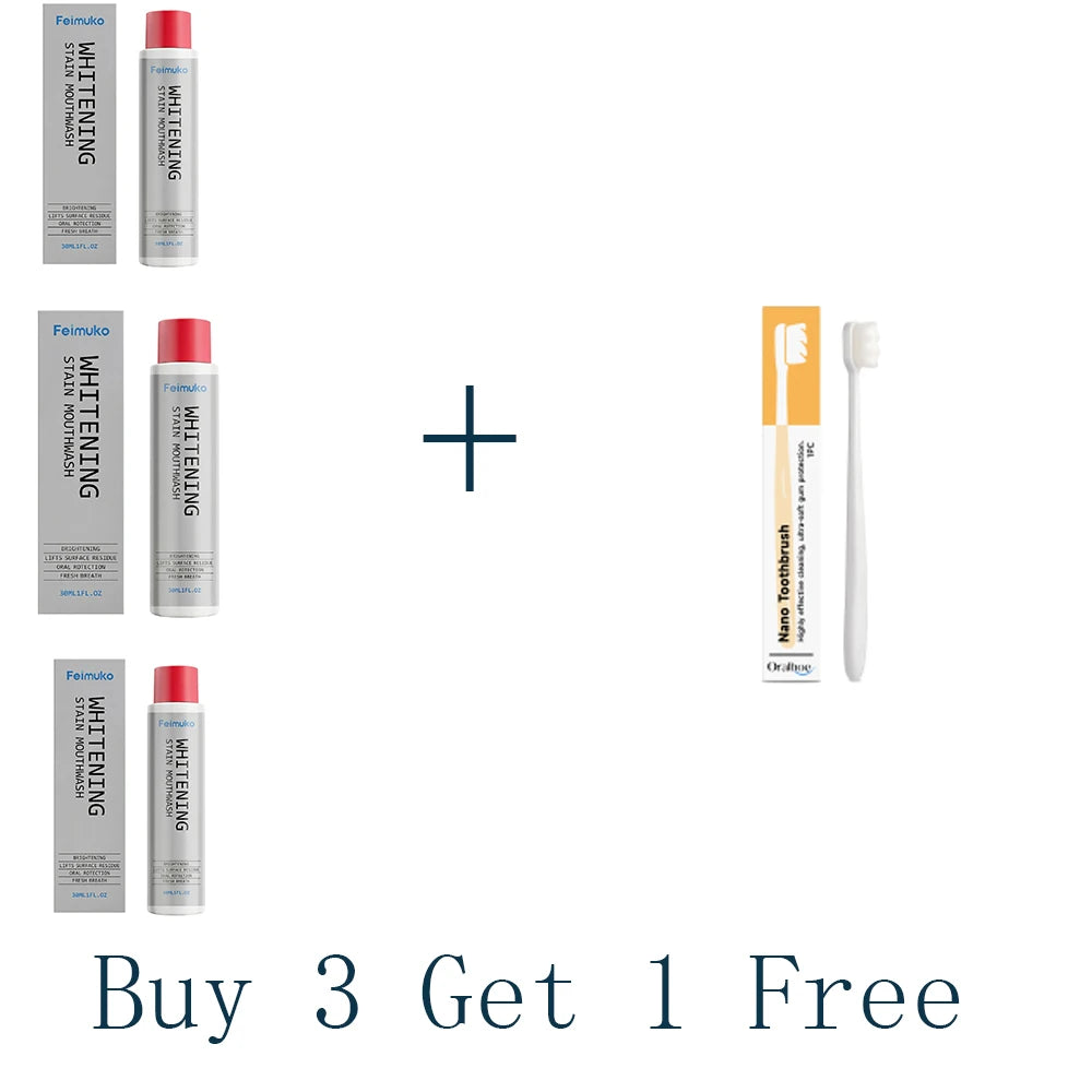 Refreshing Tooth Cleaning Mouthwash, Mild Cleansing Natural Remove Surface Dental Stains Fresh Breath Daily Oral Care Oasis Select Buy 3 Get 1 Free 2 Combo adults