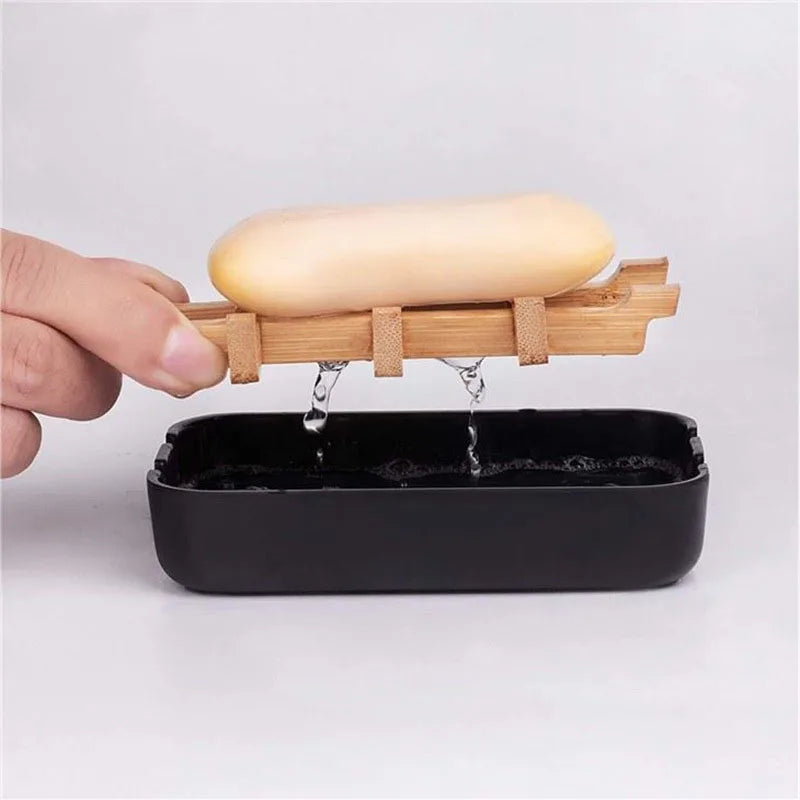 Bamboo wooden soap dish, bathroom soap rack, shower soap rack, sink deck, bathtub, shower tray Oasis Select