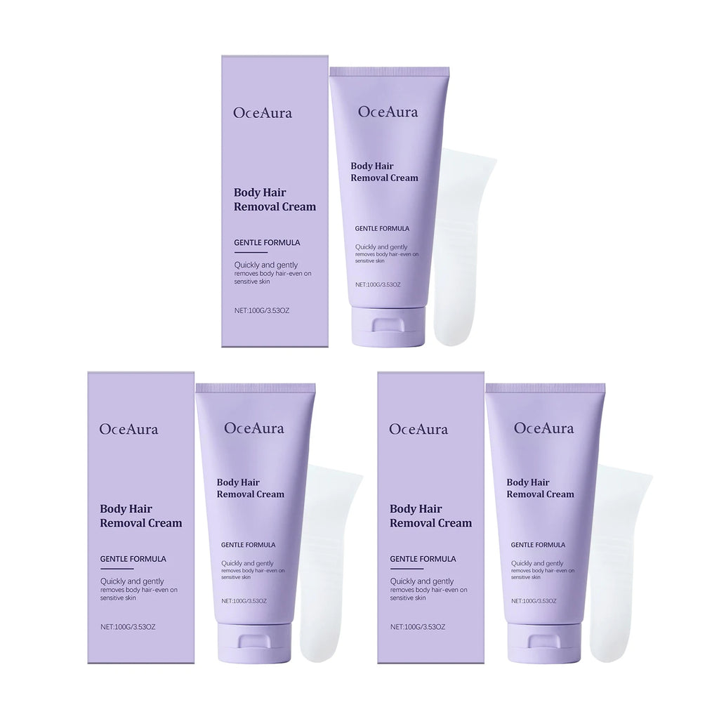 OceAura Painless Hair Removal Cream – Body, Legs & Underarm Hair Removal Cream Oasis Select 300g boxed