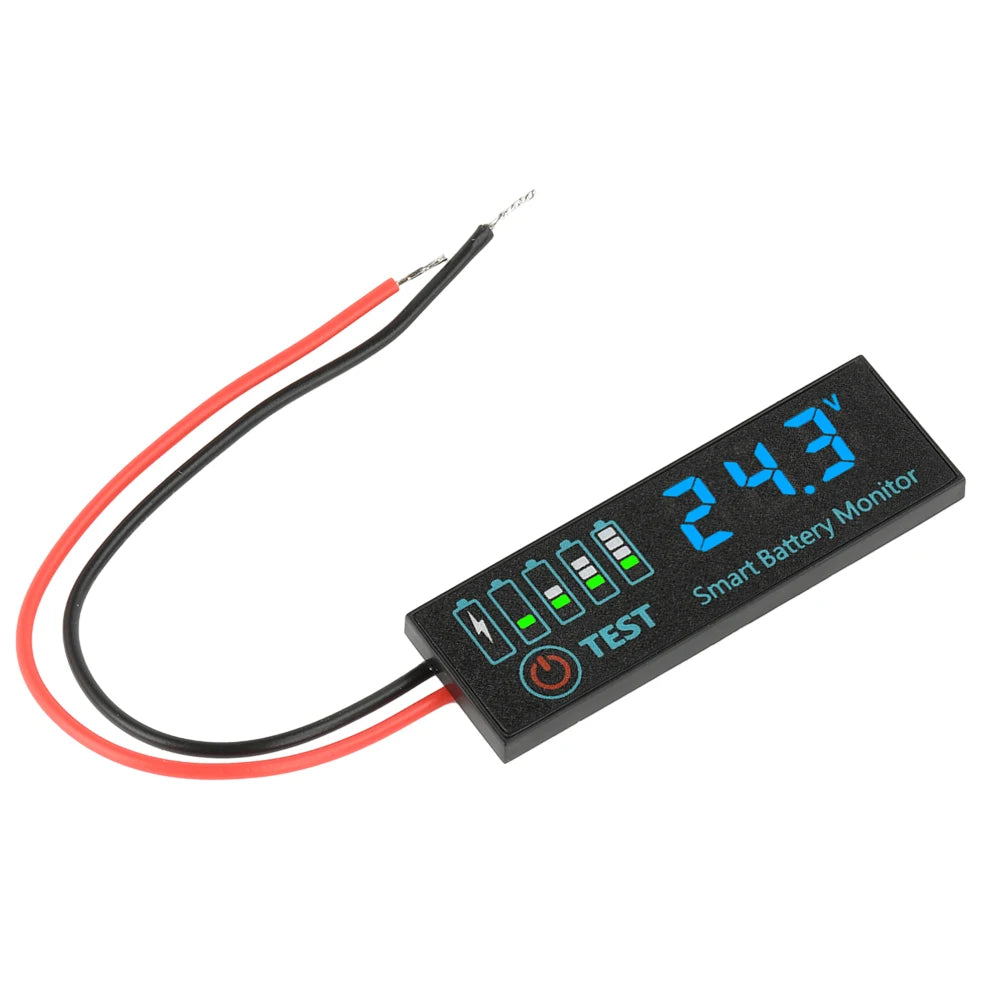DC 7-55V Battery Charge Indicator Digital Voltmeter Voltage Tester Electric Vehicles Lithium Battery Capacity Power Indicators Oasis Select Blue light