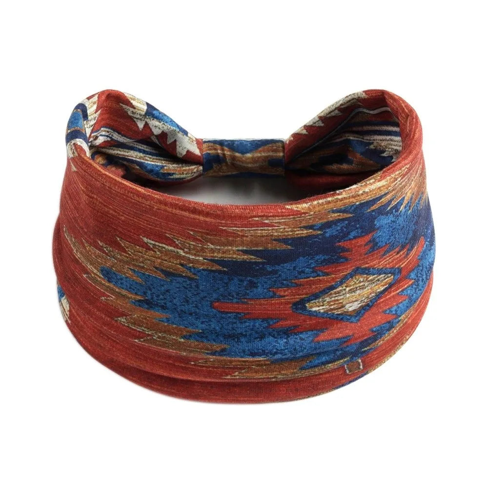 Soft Knot Boho African Headband Elastic Sweat Absorbent Wide Headbands Turban Headwrap Hair Accessories Oasis Select 4