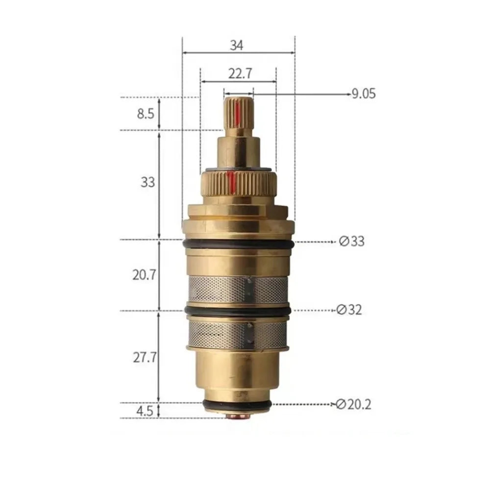 Shower Mixer Valve Brass Replacement Thermostatic Bar Repair Kit Bathroom Water Temperature Control Faucet Cartridges Oasis Select La-fxct6004