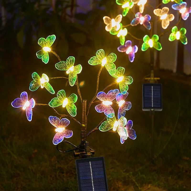 Solar Butterfly Branch Light Firefly LED Garden Outdoor Lawn Lights Oasis Select