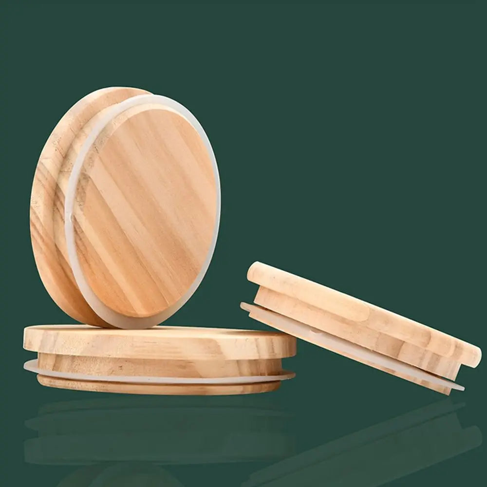 Bamboo Wood Cup Lid with Silicone Ring | Tea Set Cover Bamboo Cup Lid Oasis Select