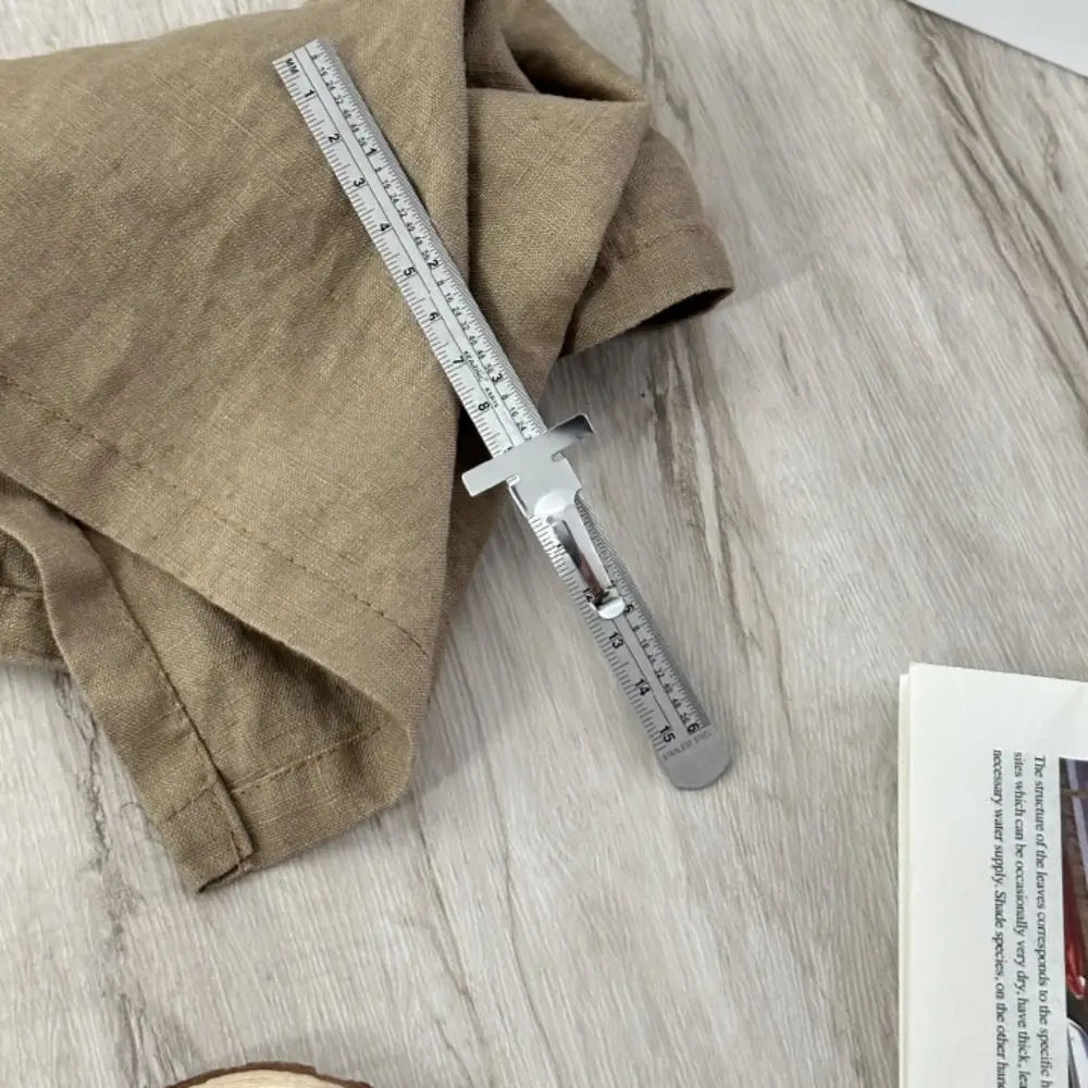 Detachable Clip Stainless Steel Ruler Engraved Scale Accurate Scale Measuring Gauge Stainless Steel Metric and Imperial Oasis Select
