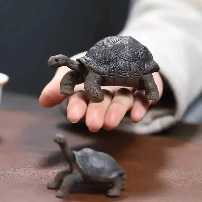 Zisha Tea Pet Turtle Ornament Small Turtle Nurturable Sculpture Tea Play Tea Play Чайные Украшения Oasis Select