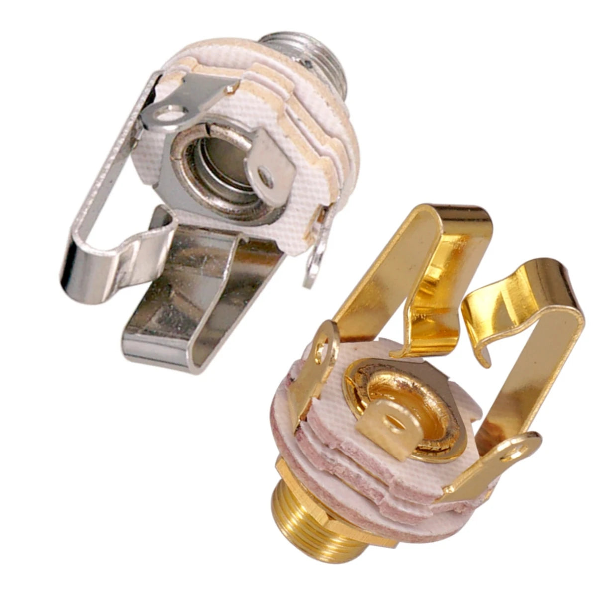 6.35mm Electric Guitar Jacks 3 Pole Stereo Panel Mount Plug Sockets Connector Guitar Jack For Active Pickups Guitar Bass Stereo Oasis Select