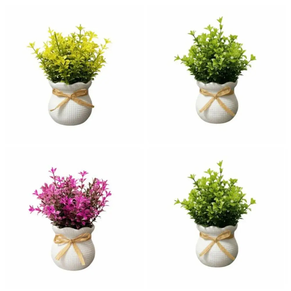 Artificial Bonsai Flower Plant & Vase – Indoor Home Décor